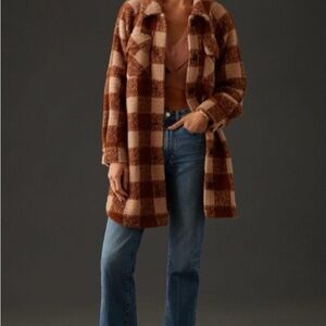 Anthropologie Graylin eyelash longline shacket coat jacket size small